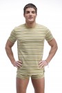 Marškinėliai Keeth 20846 | Dryžuota alyvuogė