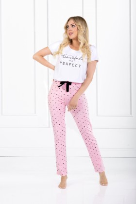 Pižama Flawless White-Pink